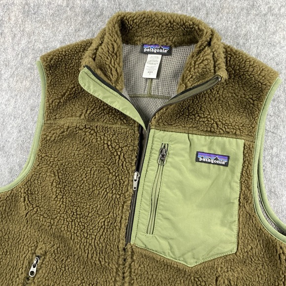Patagonia Classic Retro X Vest Men's Small Gorpcore Deep Pile Green Brown 23047 - Picture 4 of 10